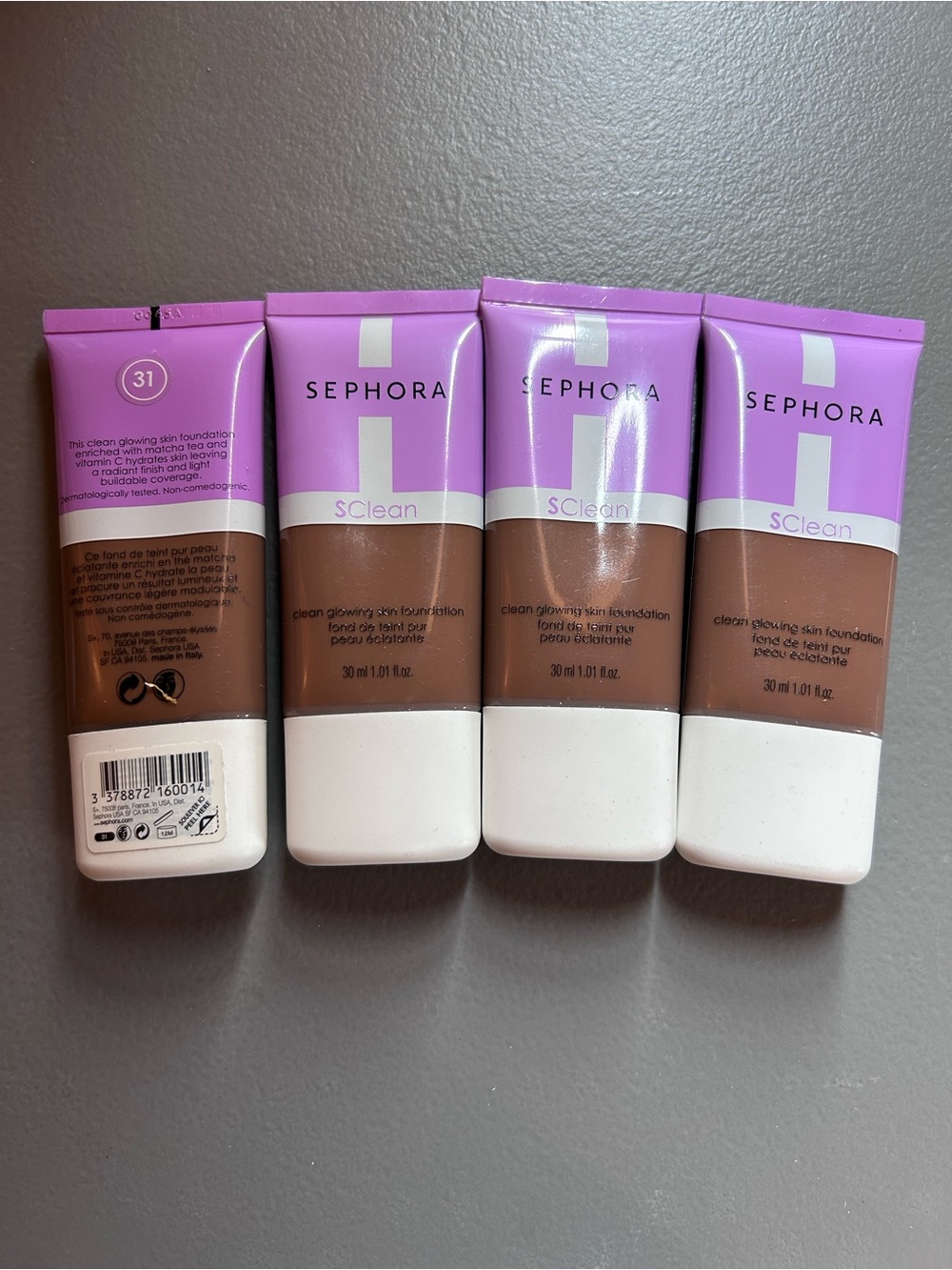 Sephora SClean Foundation Tubes - Pink and Brown Packaging